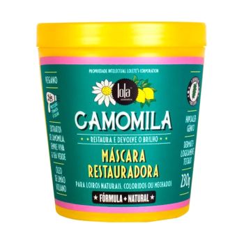 Máscara Restauradora Camomila Lola Cosmetics Para Loiros Mechados, 230g