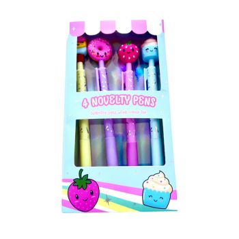 Conjunto Infantil de Canetas Decorativas, 4 Unidades