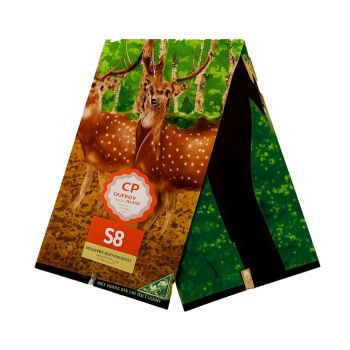 Capulana Africana CP-360 Girafa da Savana, 100% Algodão