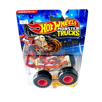 Carrinho Infantil Carbonator Hot Wheels Monster, Trucks Laranja 3+
