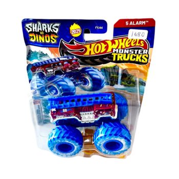 Carrinho Infantil  Bombeiros  Hot Whels Monster Trucks Vermelho Azul 3 +