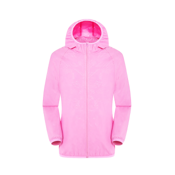 Casaco Desportivo Unisexo Impermiavel Rosa Claro, Tamanhos Diferentes