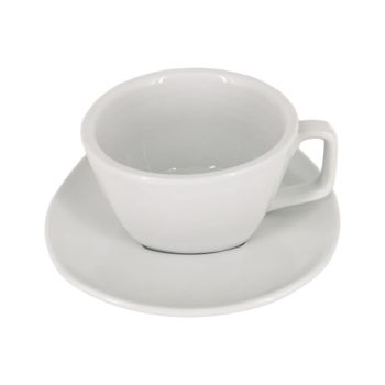 Chavena Pequeno Almoço Mayfair PA503+PA501S Deco Quadrado, Branco