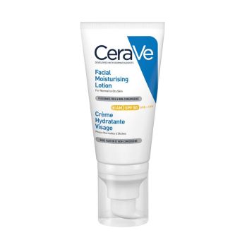 Loção Hidratante Facial com SPF 50 CeraVe para Pele Normal a Seca, 52ml