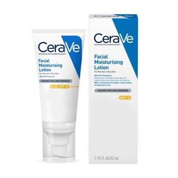 Loção Hidratante Facial com SPF 30 CeraVe para Pele Normal a Seca, 52ml