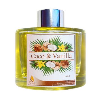 Difusor de Aromas de Coco e Vanilla com Varetas, 160 ml