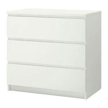 Comoda De 3 Gavetas Rectangular 750MM X 800MM X 400MM, Branco