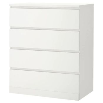 Comoda De 4 Gavetas Rectangular 900MM X 800MM X 400MM, Branco