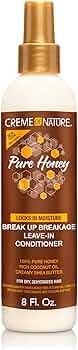 Condicionador Leave-In Creme of Nature Pure Honey Break Up Breakage para Cabelo Seco e Danificado, 236.5ml