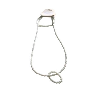 Colar Pulseira e Anel Branco