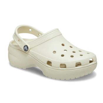 Crocs Femininos Platform Clogs, Bege