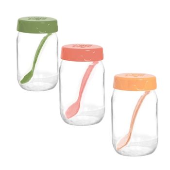 Frascos para Temperos com Colher 2025 Colours SCT, 3 x 370 ml