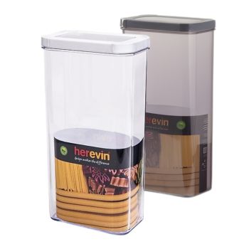 Recipientes de Armazenamento Branco e Cinzento, 2,5 L