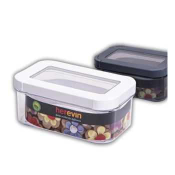 Recipientes de Armazenamento Branco e Cinzento, 600 ml