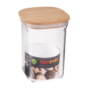 Recipiente de Armazenamento com Tampa de Madeira, 1.1 L