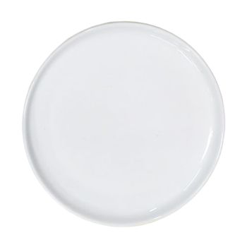 Prato Sobremesa Lanche 20Cm Cerâmica, Branco