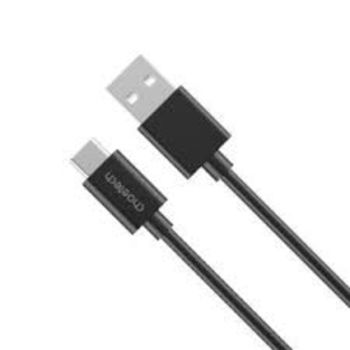 Cabo USB PVC tipo C de 1M Choetech, Preto