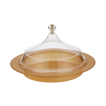 Boleiro Redondo com Tampa Pirâmide Acrílico 31cm