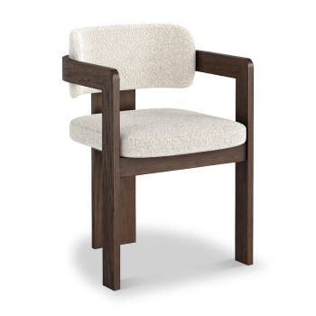 Cadeira de Jantar Marlon em Madeira e Linho DSM-ZB5575B