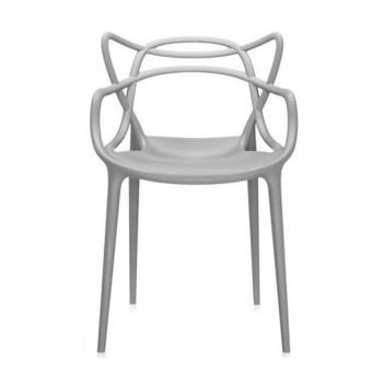 Cadeira de Jantar Moderna com encosto PP-01 - Cinza