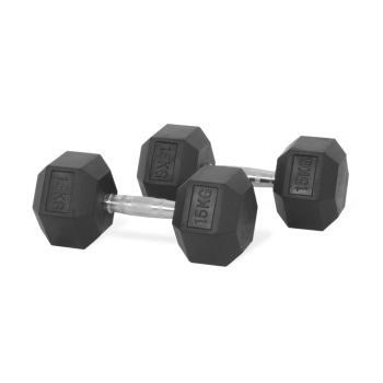 Par de Halteres Hexagonais, 15 kg