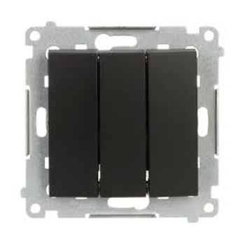 Interruptor Triplo Legrand, Preto