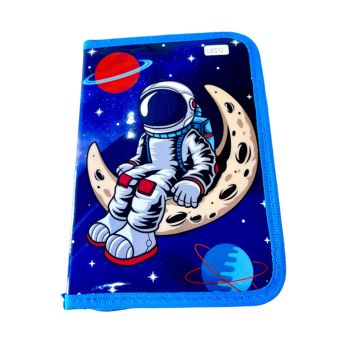 Estojo Infantil Scribble Pop Tema Espacial 40 PC de Materias de Arte e Escrita 3+