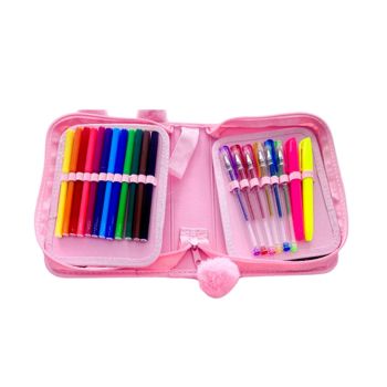 Estojo de 40 Peças Scribble Pop Shop Para Arte e Escrita, Rosa