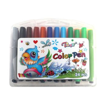 Canetas de Filtro Ponta Grossa, 24 Cores