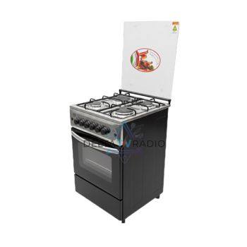 Fogão Ideal 3 Bocas a Gás e Uma  Eléctrica  50*50 Forno Eléctrico 53406E, Preto 