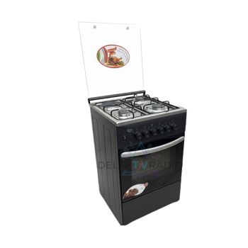 Fogão Ideal 3 Bocas a Gás e Uma Eléctrica  50*50 Forno Eléctrico 5331E, Preto 