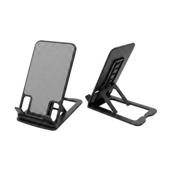 Suporte Stand Pl&aacute;stico Tablet Smartphone, Preto