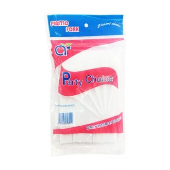 Garfos Acrílicos Descartáveis Transparentes, 25 Un