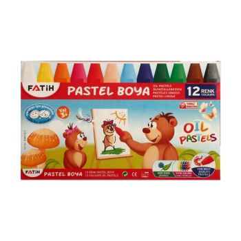 Lápis Cera Fatih Pastel Boya, 12 Unidades