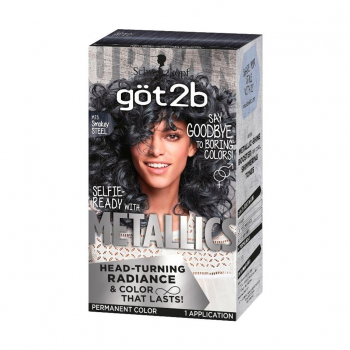 Tintas Got2B Permanentes e Metálicas para Cabelo: Aço Fumado - Smokey Steel