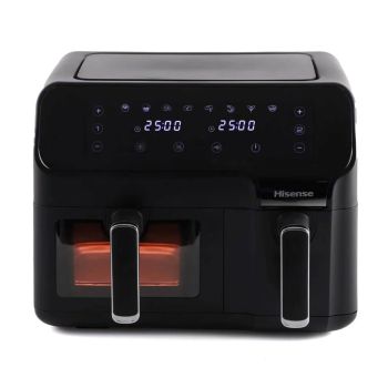 Fritadeira Sem Hisense Dual Air Fryer 8.6L 2700W Digital, Preto