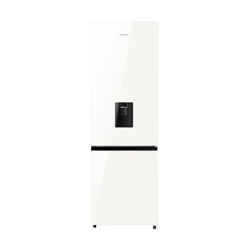 Geleira 347L Hisense Dispensador Água A+, Vidro Branco