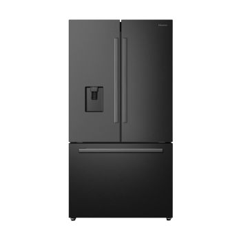Geleira Hisense 575L 3 Portas H760FSB-WD com Dispensador de Água, Inox Preto
