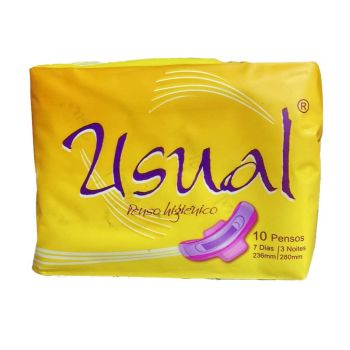 Pensos Femininos Usual, 10 un