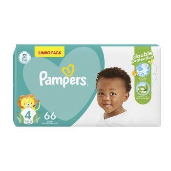 Fraldas Pampers 4 9 - 14 Kg, 66 un