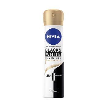 Spray Anti-transpirante Nivea Black & White Silky Smooth, 150 ml