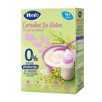 Cereais para Bebés sem Gluten Hero Baby 0 Açúcar, 340 g