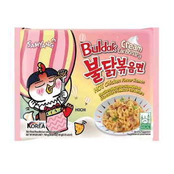 Massa Instantânea de Galinha Picante com Creme Carbonara Buldak Ramen, 140 g