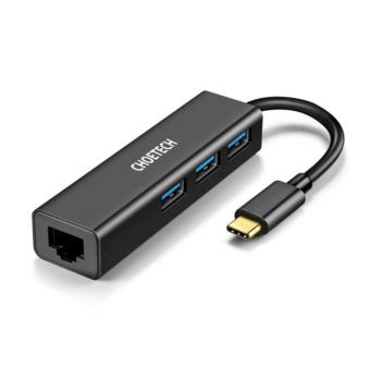 Choetech USB C para RJ45 Adaptador de 2,5 Gbps, Preto