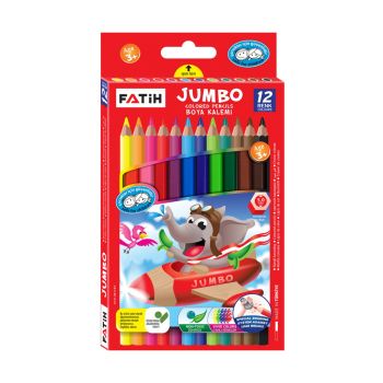 Lápis Cor Fatih Jumbo, 12 Unidades