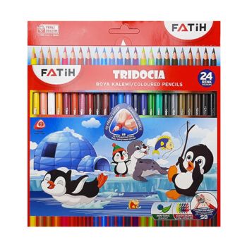 Lápis Cor Fatih Tridocia, 24 Unidades