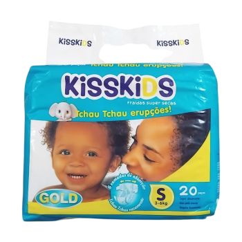 Fraldas Kisskids S 3-6 Kg, 20 un
