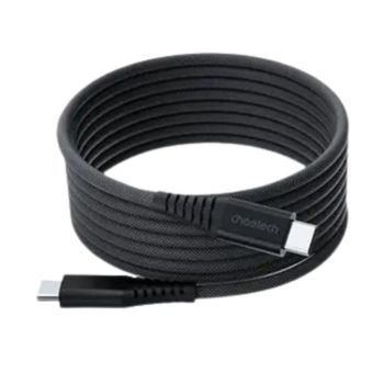 Cabo magnético USB-C para USB-C PD100W  1.2 m, Preto