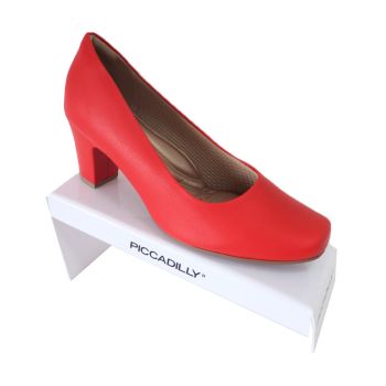 Sapato Piccadilly Salto Médio Grosso, Vermelho
