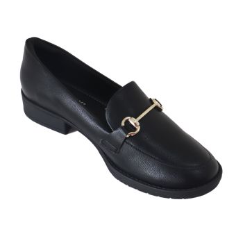 Sapato Feminino Piccadilly, Preto Tira Dourado